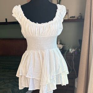 Princess Polly White Ruched Blouse or dress